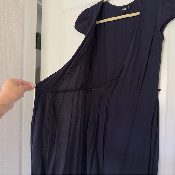 ASOS Navy Midi Dress with Cap Sleeves Women's Dress Size 0 - Picture 5 of 6